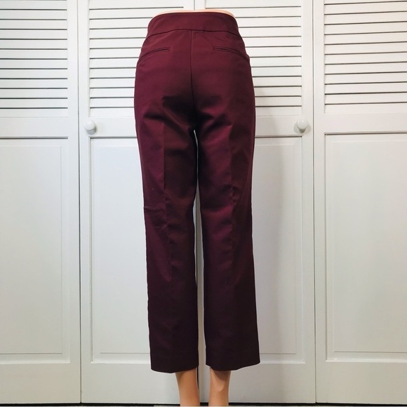 ANN TAYLOR Signature Wine Ankle Pants Size 4 - Picture 8 of 9